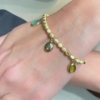 Bracciale con dadi in argento e charms di pietre sui toni del verde