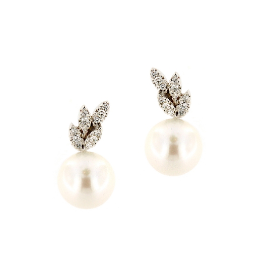 Orecchini con perle e diamanti