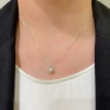 Collana con perla giapponese e diamanti
