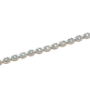 Bracciale in argento con zirconi ovali acquamarina