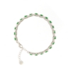 Bracciale tennis in argento con zirconi ovali verdi