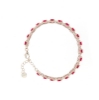 Bracciale tennis in argento con zirconi ovali rossi