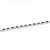 Bracciale tennis in argento con zirconi ovali blu