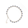 Bracciale tennis in argento con zirconi ovali blu