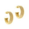 Cerchi in argento dorato maglia pop corn