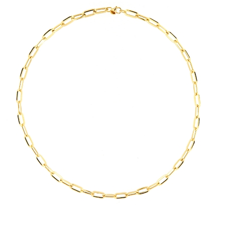 Collana in oro giallo a maglie ovali