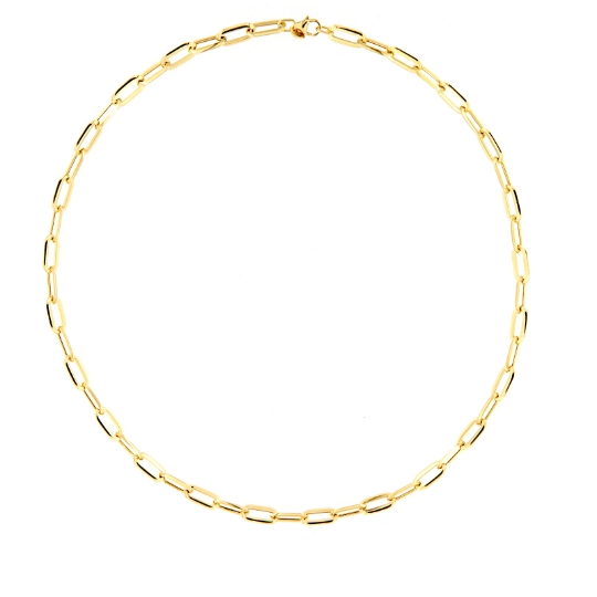Collana in oro giallo a maglie ovali