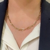 Collana in oro giallo a maglie ovali