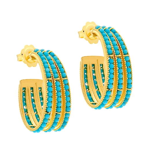 Orecchini in argento e turchese