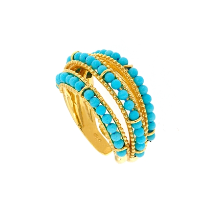 Anello in argento e turchese