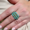 Anello in argento e turchese		