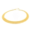 Collana corta in argento dorato piatta a degradare