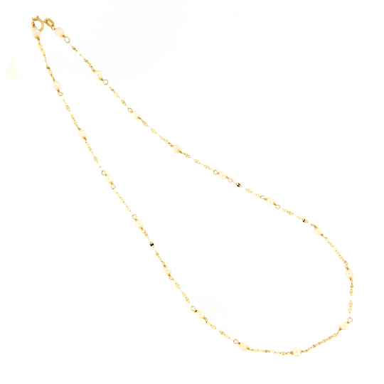 Collana in oro e perle