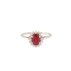 Anello con rubino e diamanti a giro