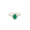 Anello con smeraldo e diamanti a giro