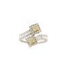 Anello contrariè con diamanti fancy gialli