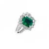 Anello smeraldo e diamanti a giro