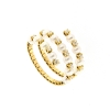 Anello a spirale in oro con perle e diamanti