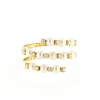 Anello a spirale in oro con perle e diamanti