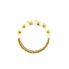 Anello a spirale in oro con perle e diamanti