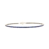 Bracciale tennis rigido con zaffiri
