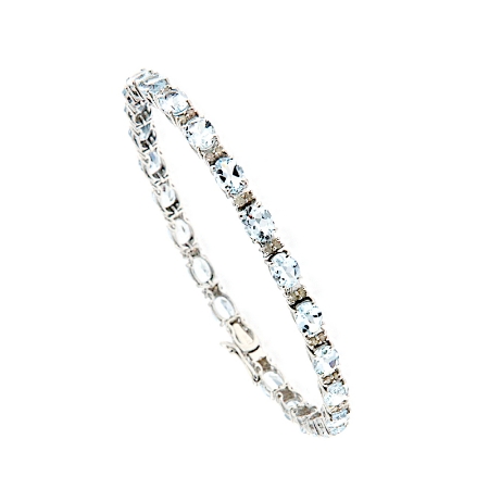 Bracciale con acquamarina e diamanti
