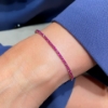 Bracciale tennis rigido con rubini