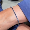 Bracciale tennis rigido con zaffiri