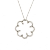 Pendente fiore stilizzato con diamanti