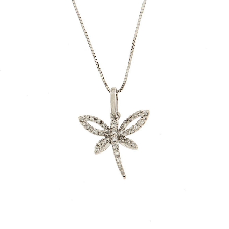 Pendente libellula con diamanti