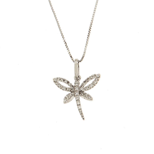 Pendente libellula con diamanti