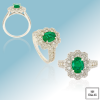 Anello con smeraldo e diamanti