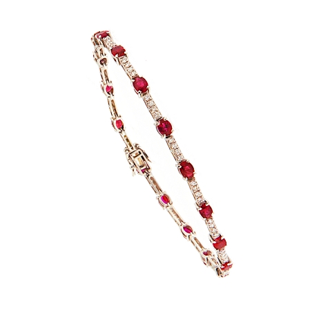 Bracciale con rubini e diamanti