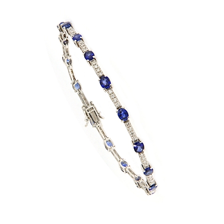 Bracciale con zaffiri e diamanti