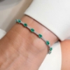Bracciale con diamanti e smeraldi