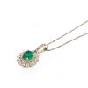 Collana con smeraldo e diamanti