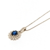 Collana con zaffiro e diamanti