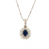 Collana con zaffiro e diamanti