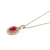 Collana con rubino e diamanti