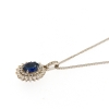 Collana con zaffiro e diamanti