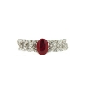 Anello grumette con diamanti e rubino