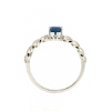 Anello grumette con diamanti e zaffiro