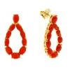 Orecchini pendenti in argento e corallo