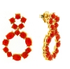 Orecchini pendenti in argento e corallo