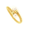 Bracciale contrariè in argento e perle