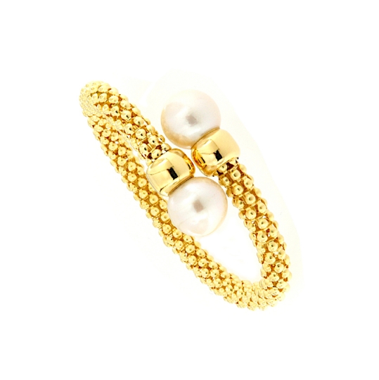 Bracciale contrariè in argento e perle