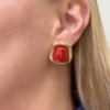 Orecchini in argento e corallo