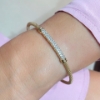 Bracciale rigido in argento e zirconi		