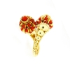 Anello contrariè in argento e corallo