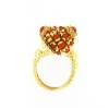 Anello contrariè in argento e corallo